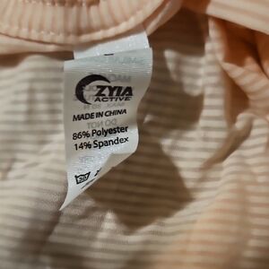 Zyia Activewear Top - Peach Stripes